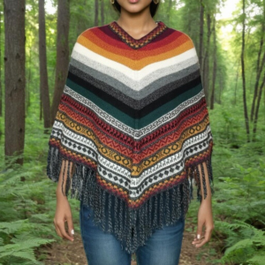 poncho de lana de alpaca