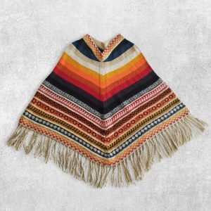 Poncho de lana de alpaca