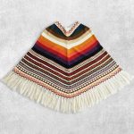 Poncho de lana de alpaca para mujer