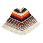 Poncho de lana de alpaca para mujer